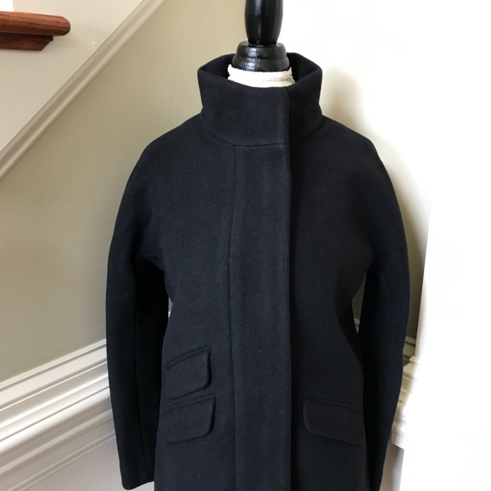 J. Crew Black Wool Pea Coat - Picture 5 of 10
